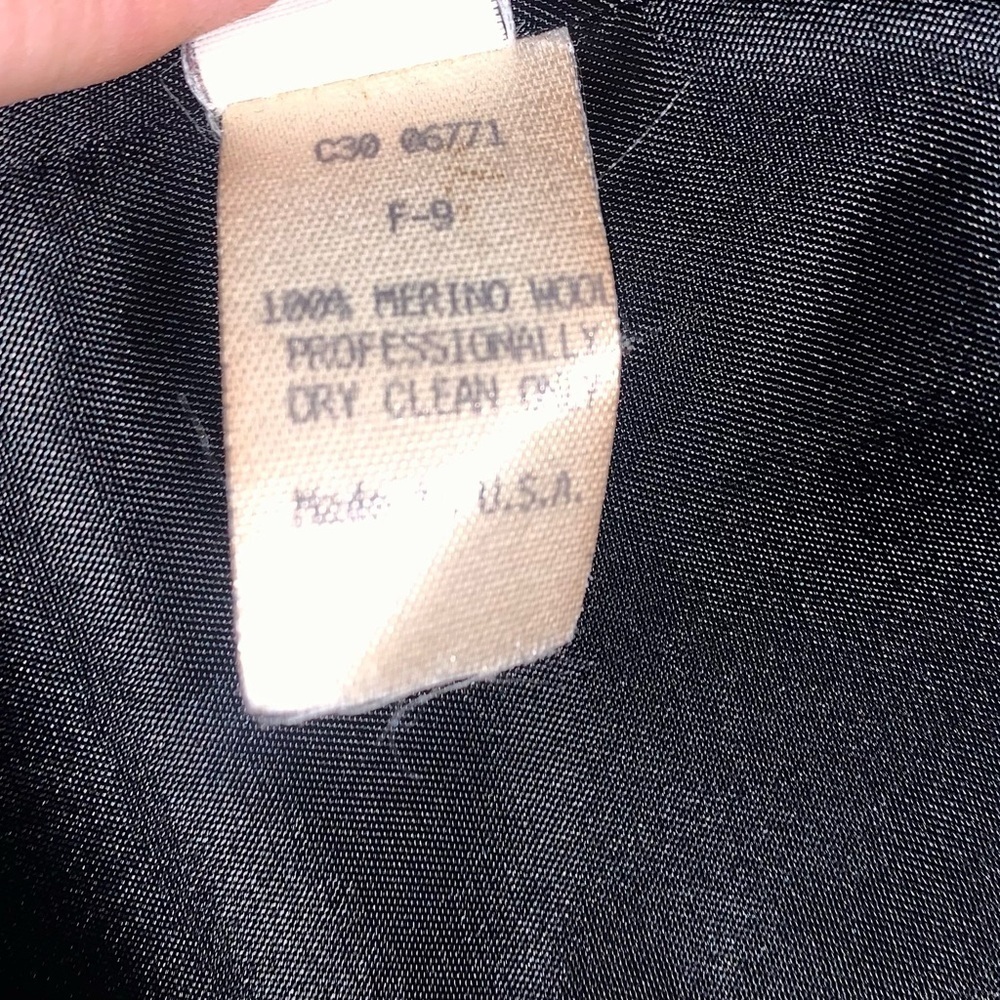 Vintage Black Merino Wool coat with brown faux fur Saks fifth Ave Women’s size 6 - Picture 11 of 14